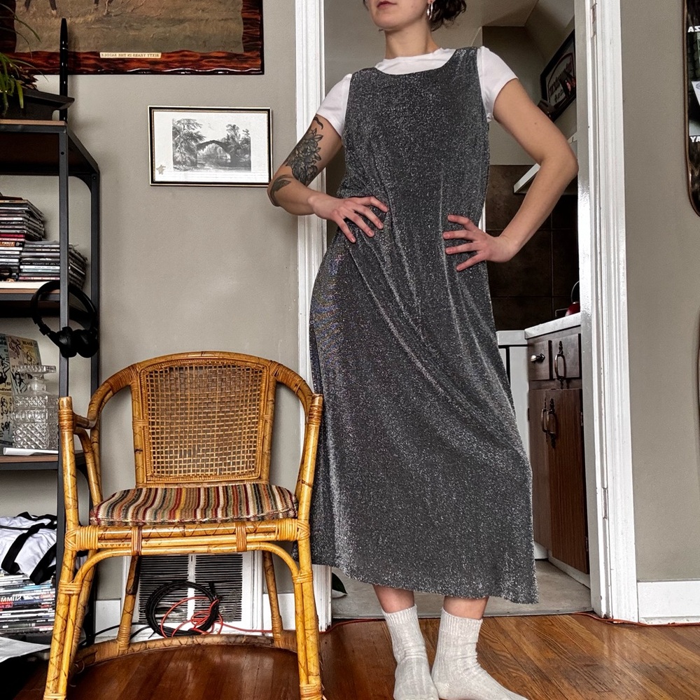 Vintage Metallic Sleeveless Dress